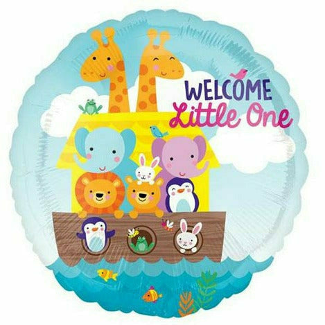 Burton and Burton BALLOONS D004 Noah's Ark Welcome Little One 17" Mylar Balloon