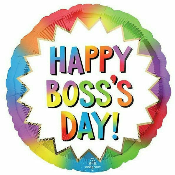 Burton and Burton Balloons D007 17" COLORFUL BOSS'S DAY BURST