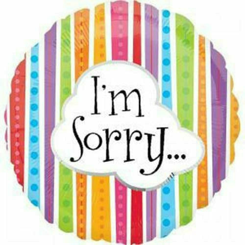 Burton and Burton BALLOONS D008 I'm Sorry 17" Mylar Balloon