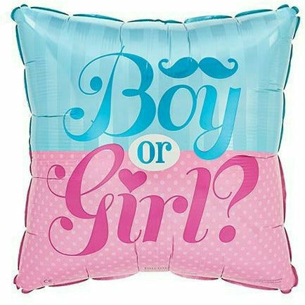 Burton and Burton BALLOONS D12 17&quot; Gender Reveal Boy or Girl Foil