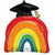 Burton and Burton BALLOONS E0017  23" Rainbow Shape Grad Foil