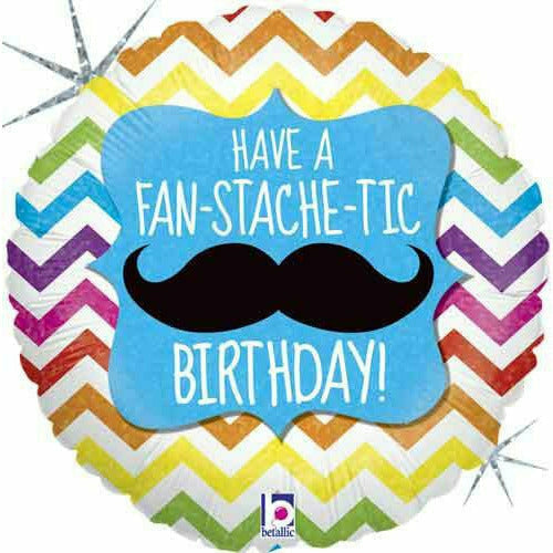 Burton and Burton BALLOONS E007 Have a Fanstachetic Birthday 18&quot; Mylar Balloon