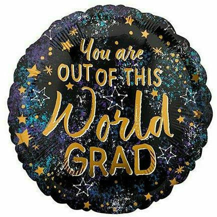 Burton and Burton BALLOONS E020 You Are Out of this World Grad 17&quot; Mylar Balloon