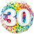 Burton and Burton BALLOONS F007 Confetti Rainbow 30 18" Mylar Balloon