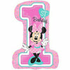 Burton and Burton BALLOONS G003 Minnie Mouse 1st Birthday Jumbo 28" Mylar Balloon