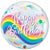 Burton and Burton BALLOONS G005 22" Birthday Rainbow Bubble Balloon