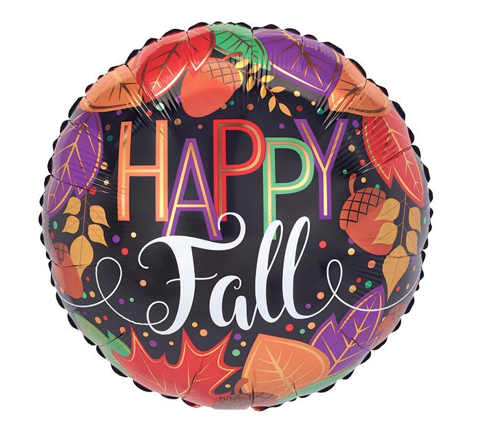 Burton and Burton BALLOONS G008 17" HAPPY FALL LEAVES BALLOON