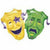 Burton and Burton BALLOONS G010 Mardi Gras Masks Jumbo 36" Mylar Balloon