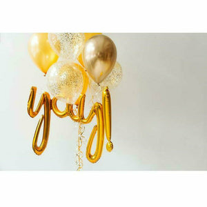 Burton and Burton BALLOONS Gold Yay Air-Filled 39" Mylar Balloon