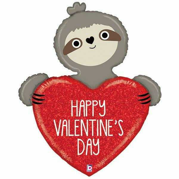 Burton and Burton BALLOONS HVD 35&#39;&#39; VALENTINE SLOTH SHAPE