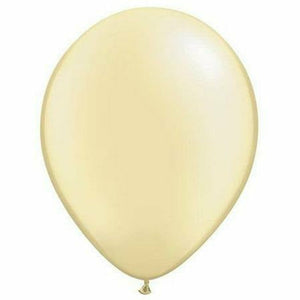 Burton and Burton BALLOONS Ivory / Helium Filled Pearl Latex Balloon 1ct, 11"
