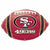 Burton and Burton BALLOONS J4 NFL San Francisco 49ers Football 17" Mylar Balloon