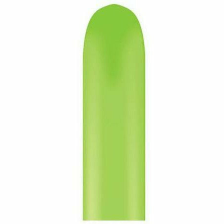 Burton and Burton BALLOONS Lime Green 260Q 2" x 60" Latex Balloons