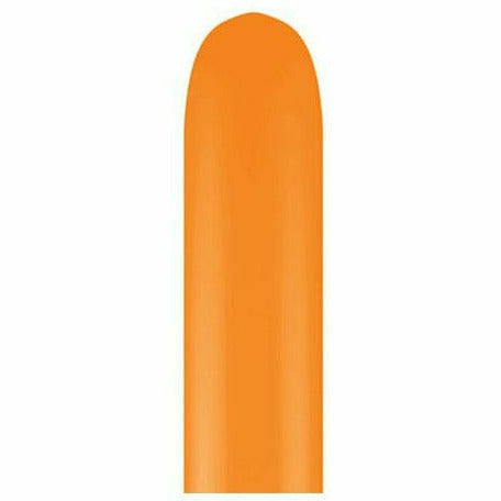 Burton and Burton BALLOONS Orange 260Q 2" x 60" Latex Balloons