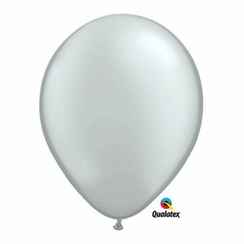 Burton and Burton BALLOONS Qualatex 5&quot; Silver Balloon Bag - 100 Count