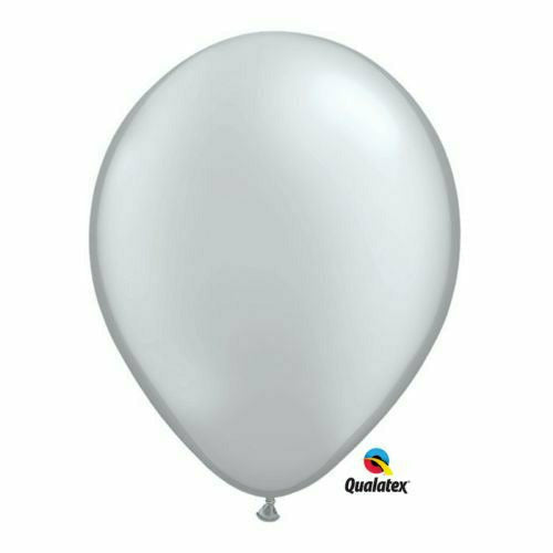 Burton and Burton BALLOONS Qualatex 5" Silver Balloon Bag - 100 Count