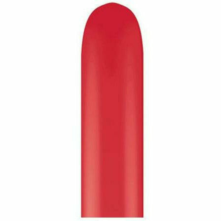 Burton and Burton BALLOONS Red 260Q 2" x 60" Latex Balloons