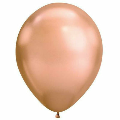 Burton and Burton BALLOONS Rose Gold Chrome Chrome Latex Balloon 100ct, 11"