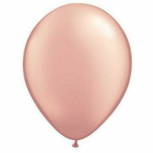 Burton and Burton BALLOONS Rose Gold / Helium Filled Pearl Latex Balloon 1ct, 11"