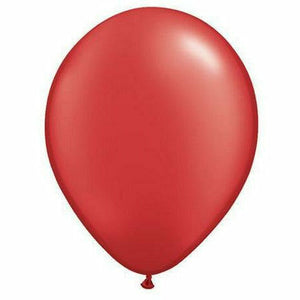 Burton and Burton BALLOONS Ruby Red / Helium Filled Pearl Latex Balloon 1ct, 11"