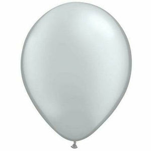 Burton and Burton BALLOONS Silver / Helium Filled Pearl Latex Balloon 1ct, 11"