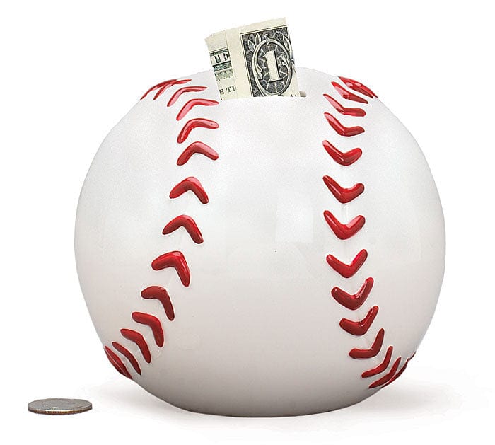 Burton and Burton BOUTIQUE CERAMIC BASEBALL BANK