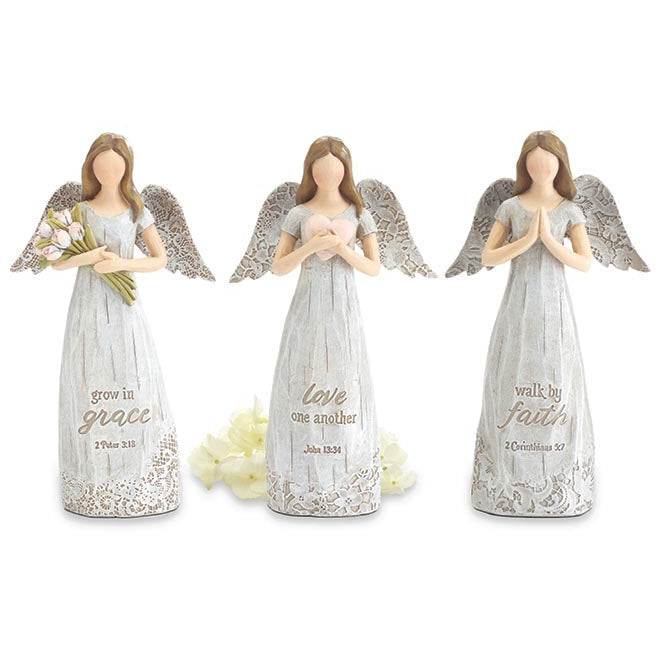 Burton and Burton BOUTIQUE Grow In Grace RELIGIOUS MESSAGE ANGEL FIGURINE