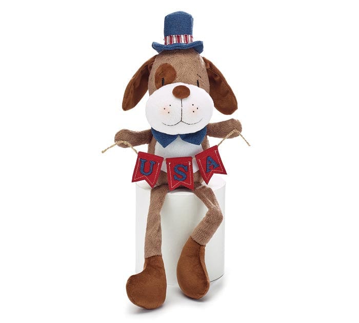 Burton and Burton BOUTIQUE SITTING LONG LEG PATRIOTIC PUPPY