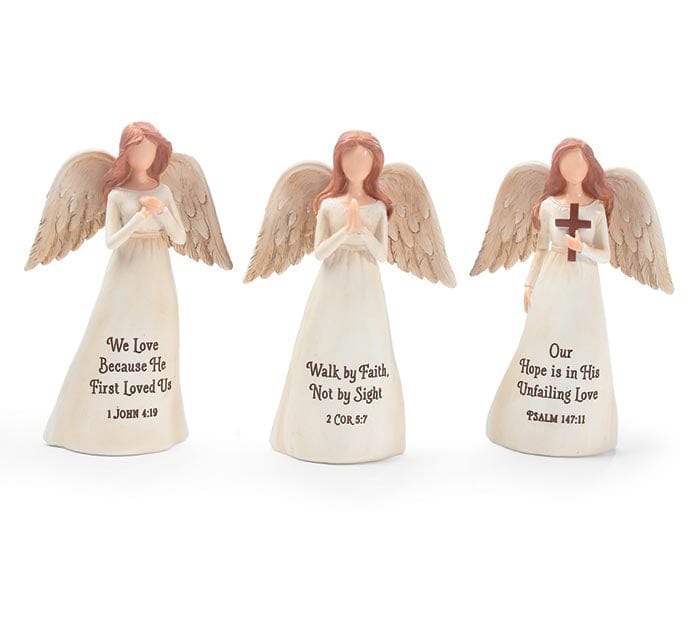 Burton and Burton BOUTIQUE We Love Because He first Loved Us RELIGIOUS MESSAGE ANGEL FIGURINE