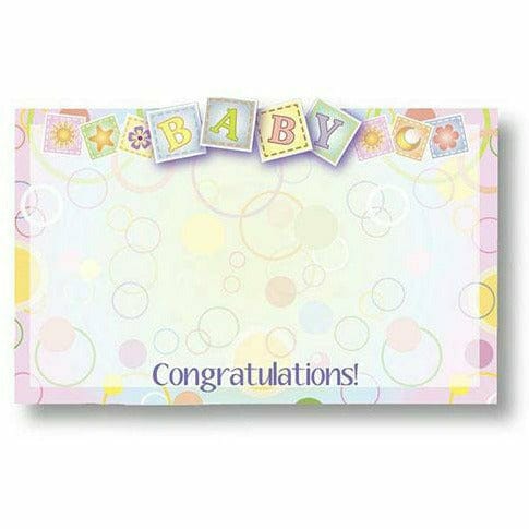 Burton and Burton GIFT WRAP Baby Congratulations Pastel Card