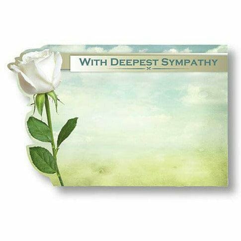 With Deepest Sympathy White Flower Card - Ultimate Party Super Stores