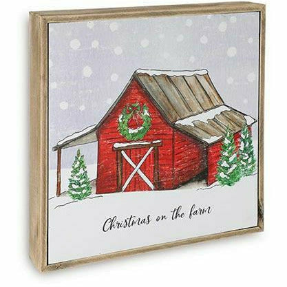 Burton and Burton HOLIDAY: CHRISTMAS CHRISTMAS ON THE FARM BARN WALL HANGING