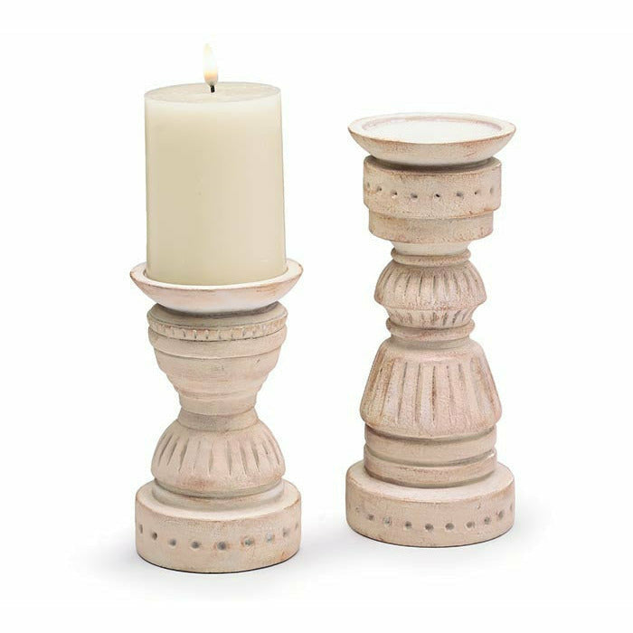 Burton and Burton HOLIDAY: CHRISTMAS Small CANDLEHOLDER RESIN IVORY