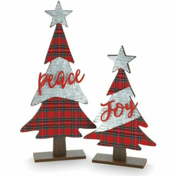 Burton and Burton HOLIDAY: CHRISTMAS TARTAN PLAID MESSAGE CHRISTMAS TREE