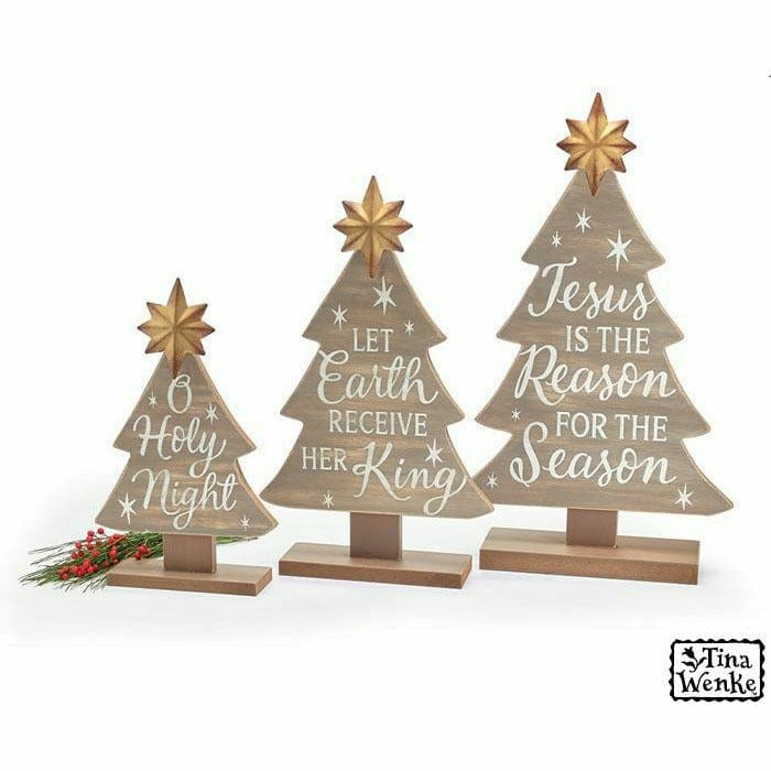 Burton and Burton HOLIDAY: CHRISTMAS TINA WENKE NATURAL WOOD CHRISTMAS TREE