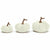 Burton and Burton HOLIDAY: FALL Soft Cream Wool Pumpkins with Stems Individual and Assorted