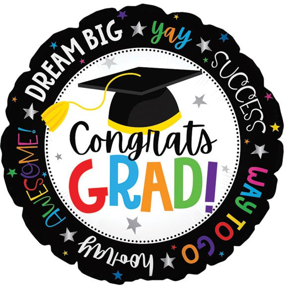 Burton and Burton HOLIDAY: GRADUATION 17&quot; GRAD CONGRATS INSPIRATIONAL MESSAGES FOIL BALLOON