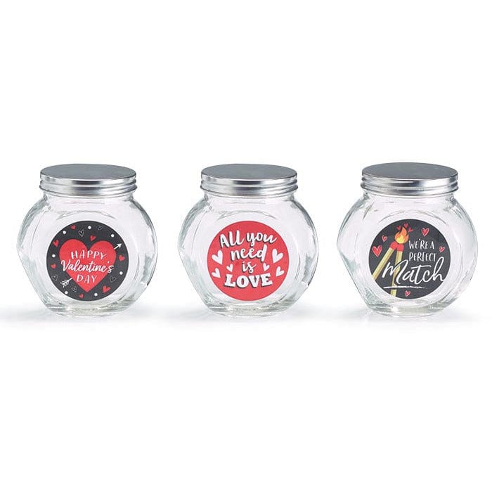 Burton and Burton HOLIDAY: VALENTINES All You Need Is Love Valentines Day Message Jar With Lid