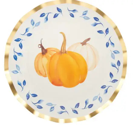 Harvest Blues Wavy Dinner Plate