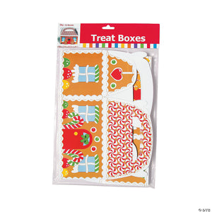 Cardstock Gingerbread House Treat Boxes