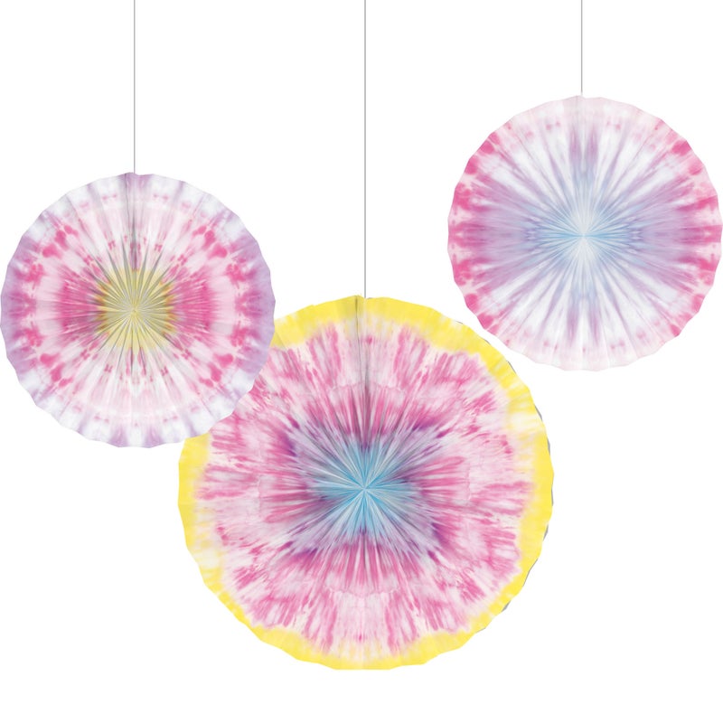 Tie Dye Party Tissue Fans