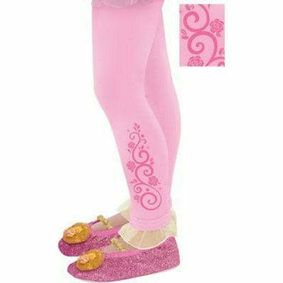 COSTUMES USA COSTUMES: ACCESSORIES Child Small (4-6) Disney Aurora Footless Tights w/Sparkle & Glitter