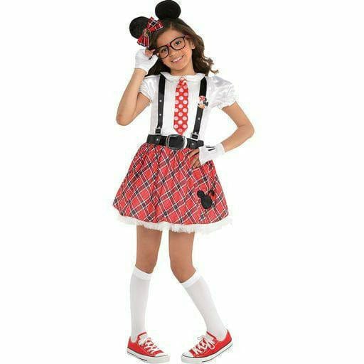 Girls Minnie Mouse Nerd Child Costume - Ultimate Party Super Stores