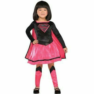 COSTUMES USA COSTUMES Toddler (3T-4T) Girls Pink Supergirl Dress Costume