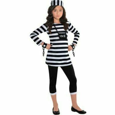 COSTUMES USA COSTUMES X-Large (14-16) Trouble Maker / Jailbird Girl&#39;s Costume