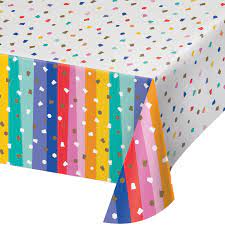 Creative Converting BASIC Birthday Confetti Tablecloth