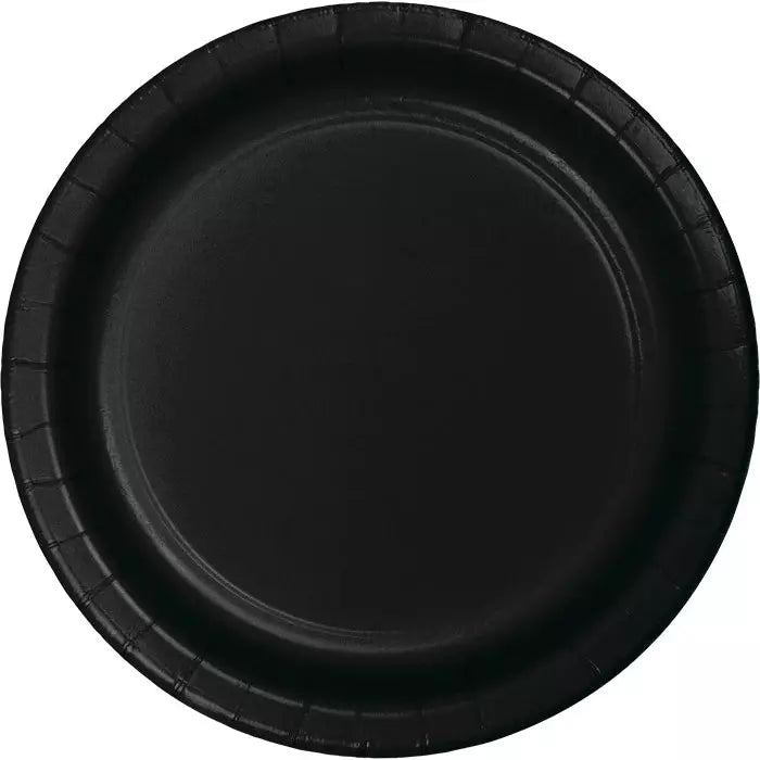 Creative Converting BASIC Black Velvet Plastic Dessert Plates