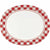 Creative Converting BASIC Classic Gingham Red Oval Platter