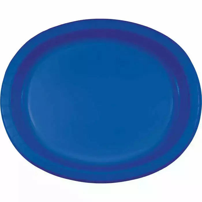Creative Converting BASIC Cobalt Blue Oval Platter