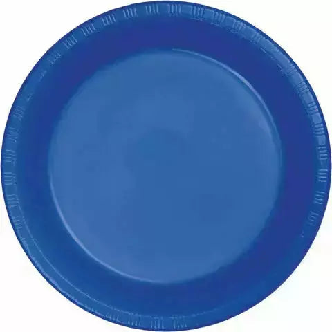 Creative Converting BASIC Cobalt Blue Plastic Banquet Plates